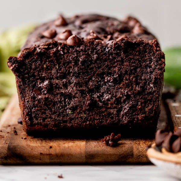 chocolate zucchini bread with chocolate chips