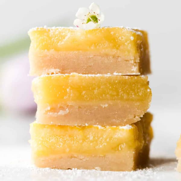 stack of three lemon bars
