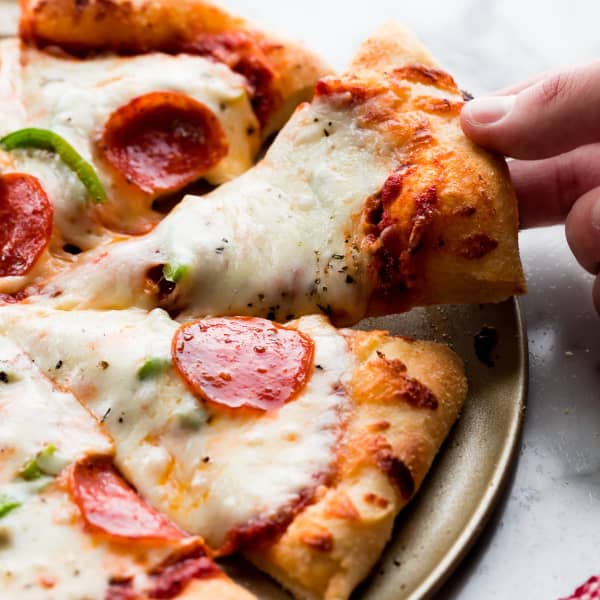 picture of a homemade pizza