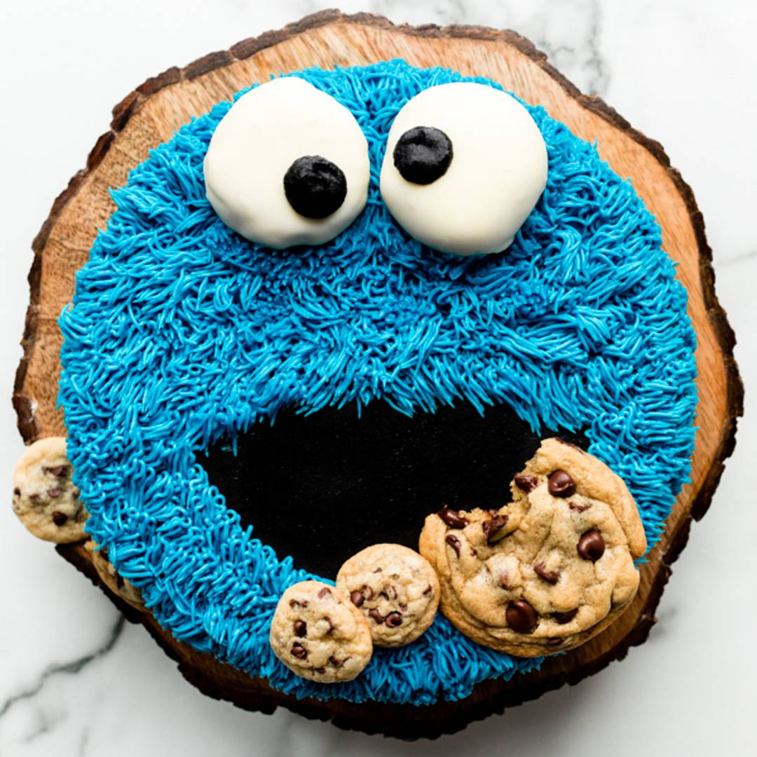 picture of cookie monster cake
