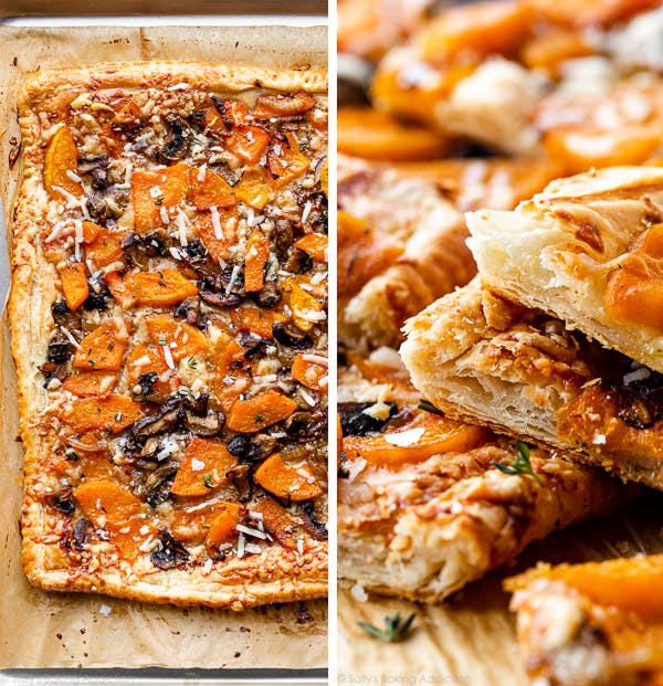 butternut squash mushroom tart