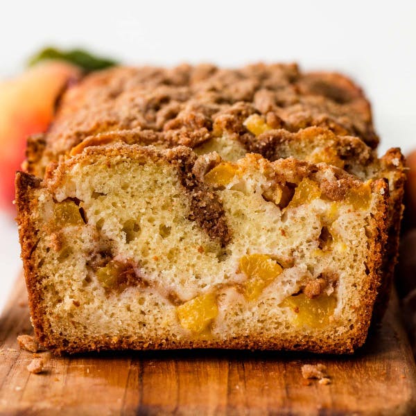 picture of peach quick bread