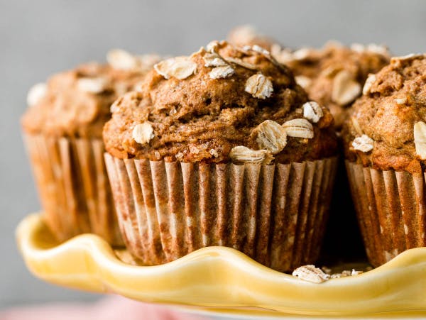 picture of whole wheat banana nut muffins