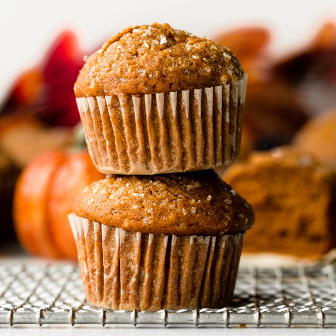 Picture of two pumpkin muffins