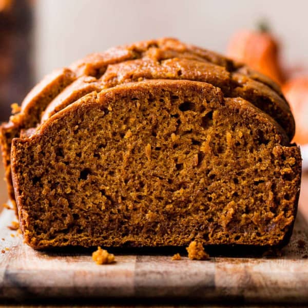 slice of pumpkin bread