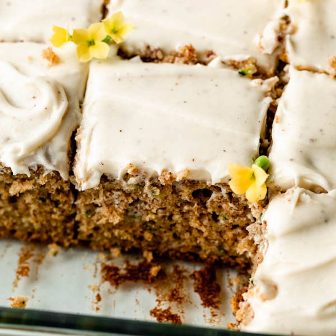slice of zucchini cake