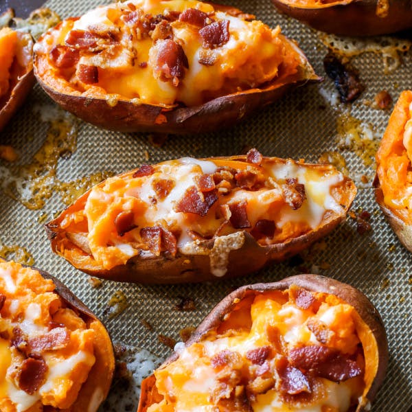 loaded sweet potato skins