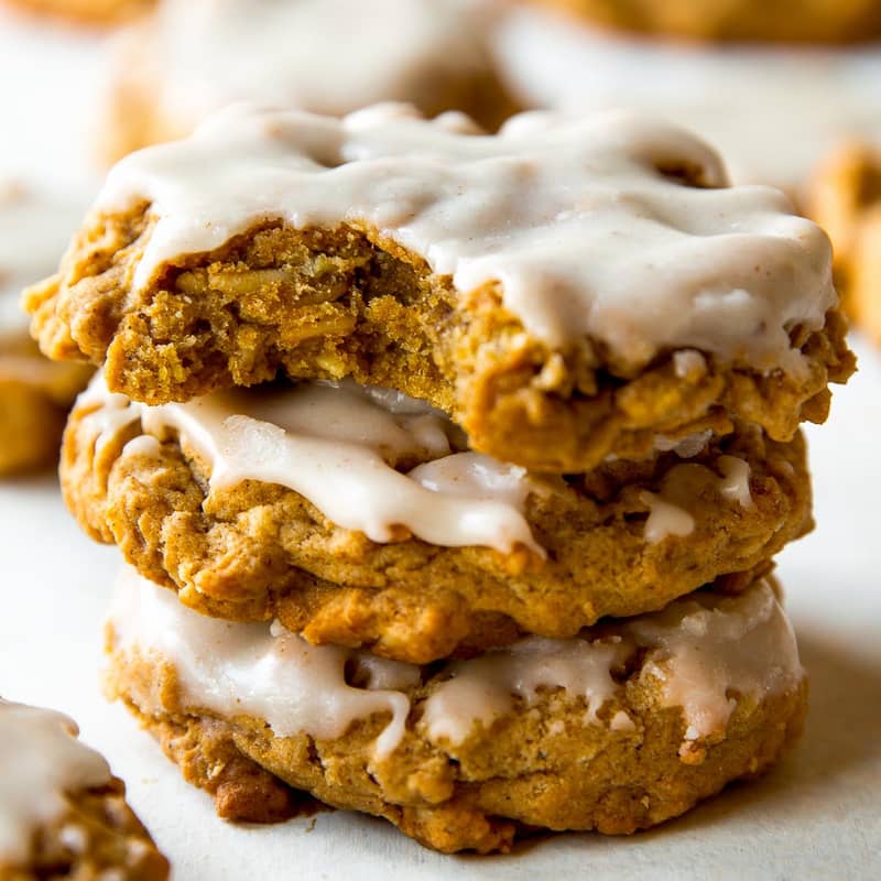 brown butter pumpkin oatmeal cookies