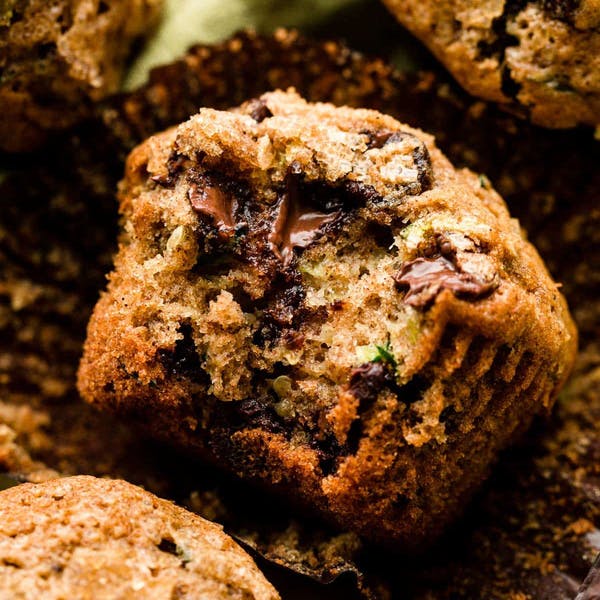 zucchini muffins with chocolate chips