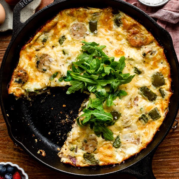 chicken sausage pepper frittata