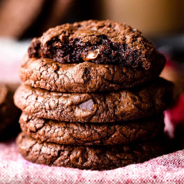 stack of brownie cookies