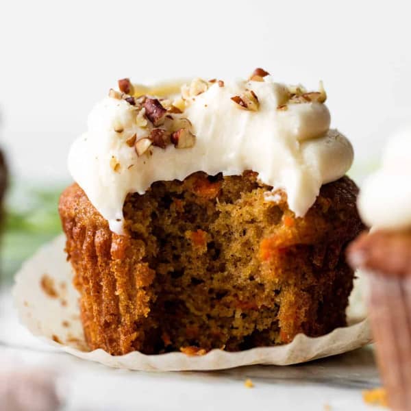 cupcake with a bite taken out