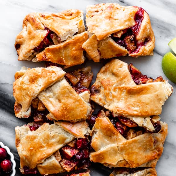 photo of cranberry apple slab pie