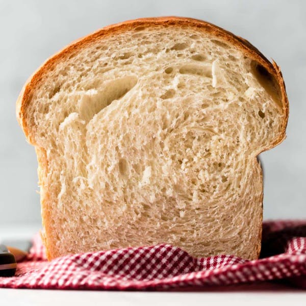 side view of soft sandwich bread