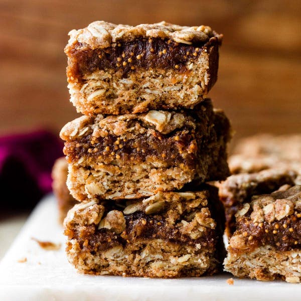 stack of oatmeal fig bars