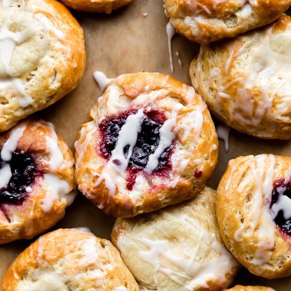 breakfast pastries filled with fruit and cream cheese fillings