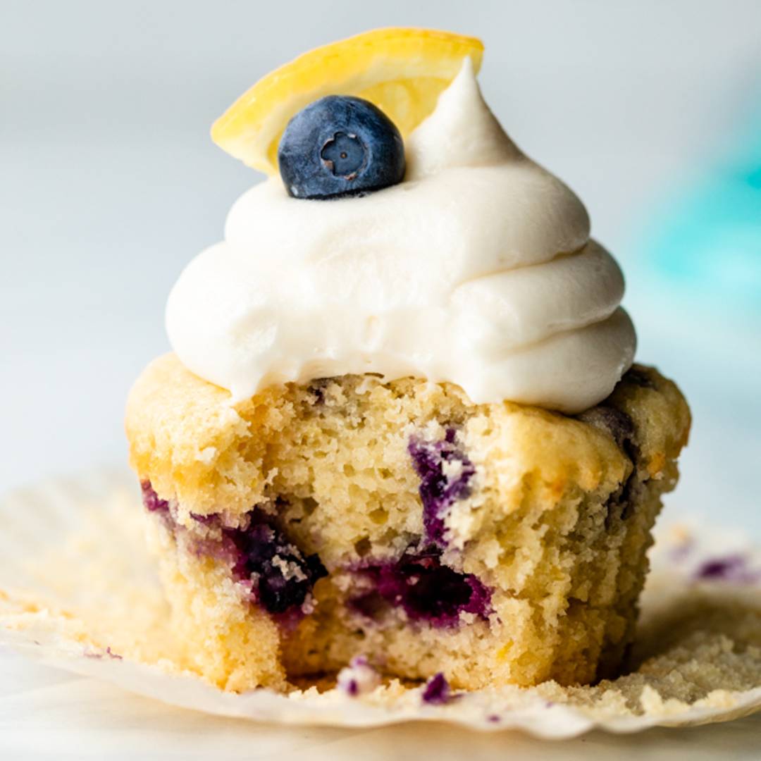 lemon blueberry cupcake