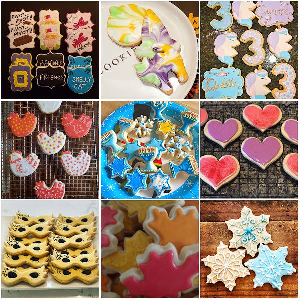 collage of sugar cookie photos