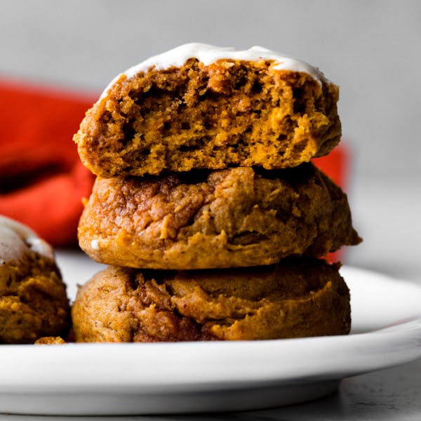 pumpkin cookies stack