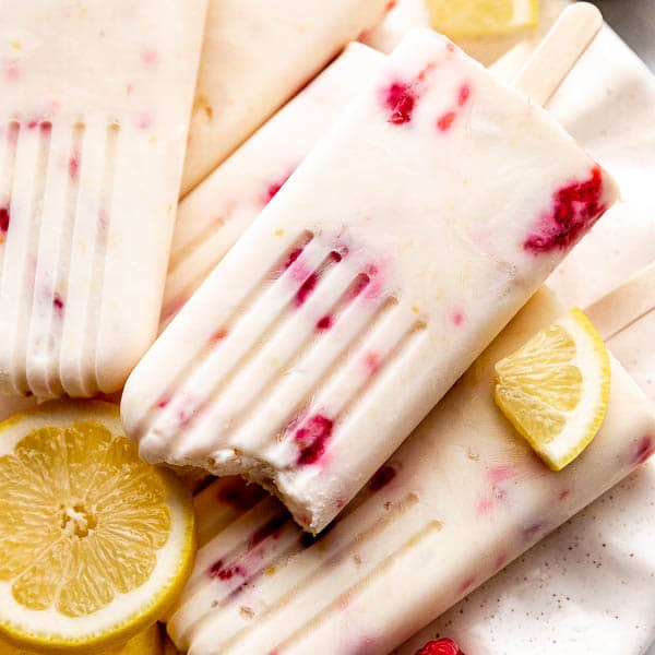 lemon raspberry popsicles