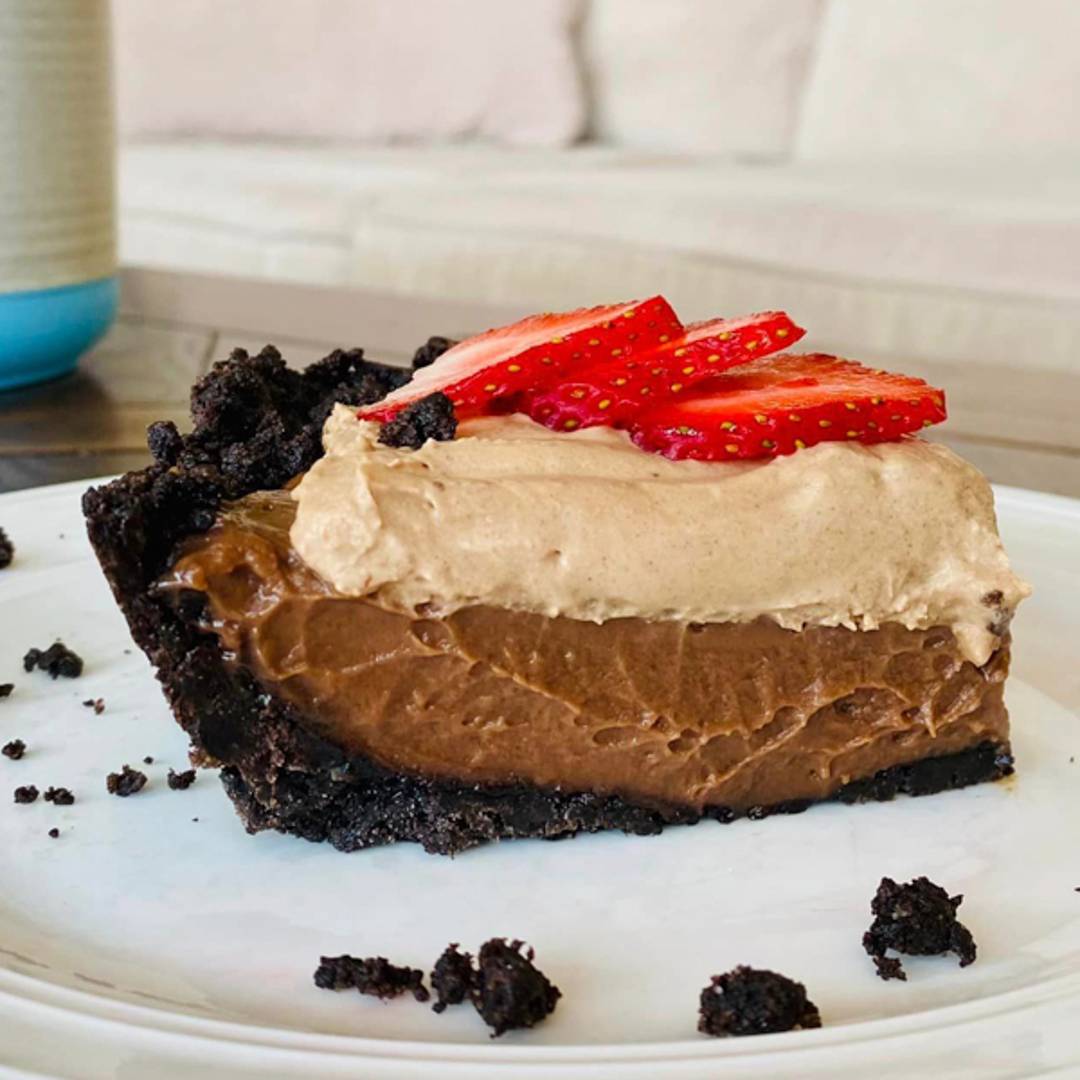 mocha pudding pie photo