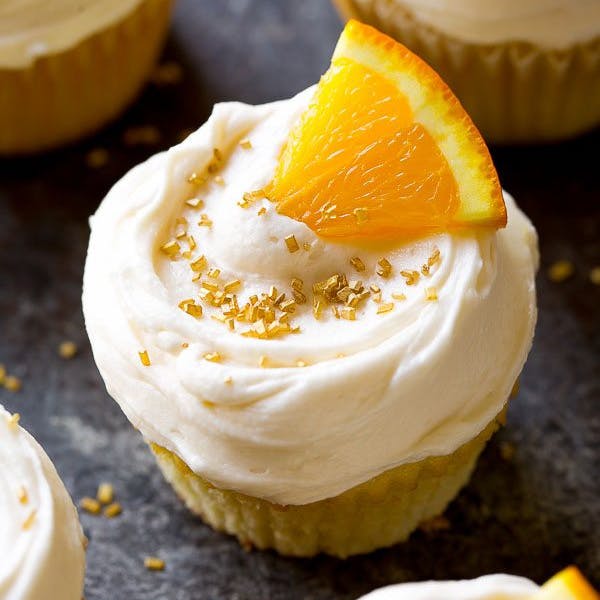 picture of a mimosa cupcake