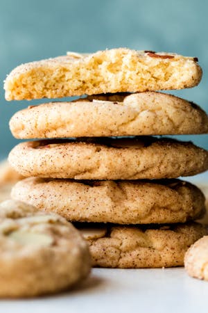 stack of sand dollar cookies