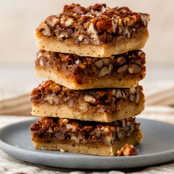 pecan pie bars stack