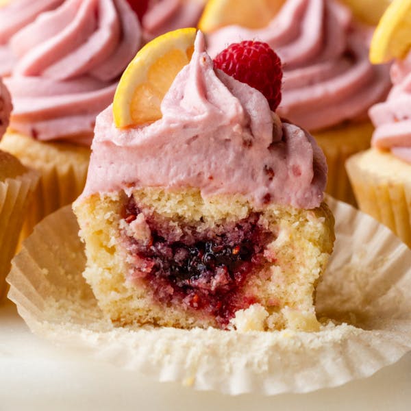 lemon raspberry cupcake