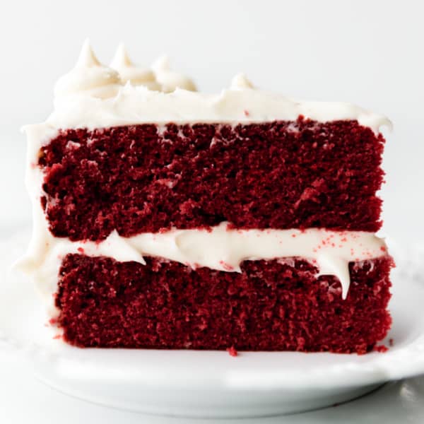 picture of a slice of red velvet cake 