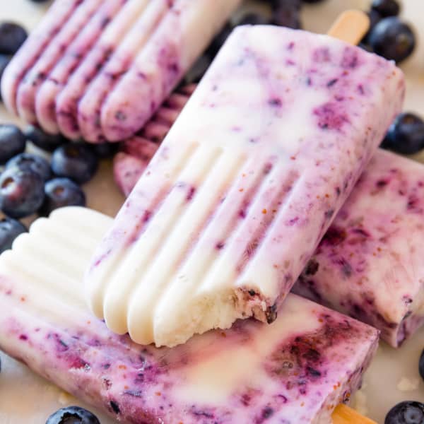 blueberry greek yogurt popsicles