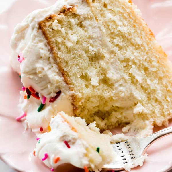 slice of white cake