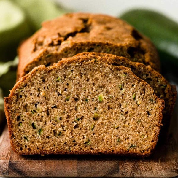 sliced zucchini bread