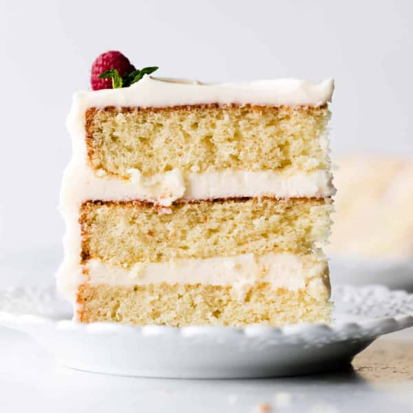 slice of vanilla cake