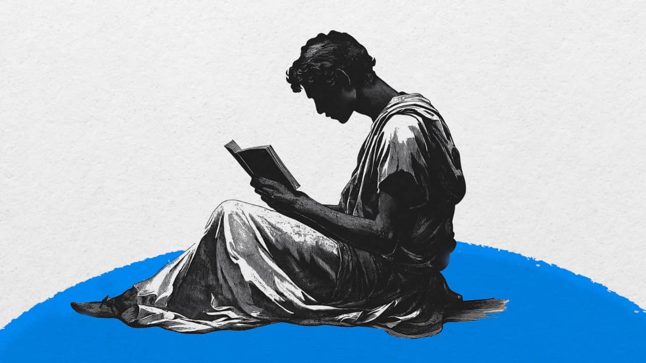 A person reading a book