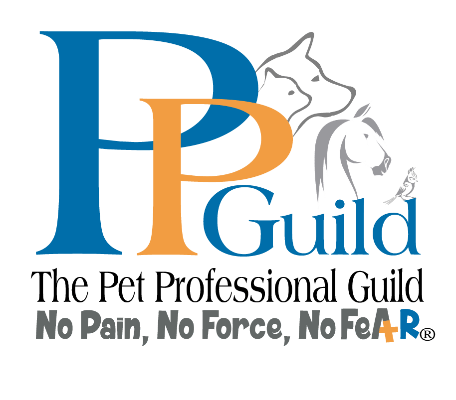 Pet Professional Guild logo with motto No pain, no force, no fear