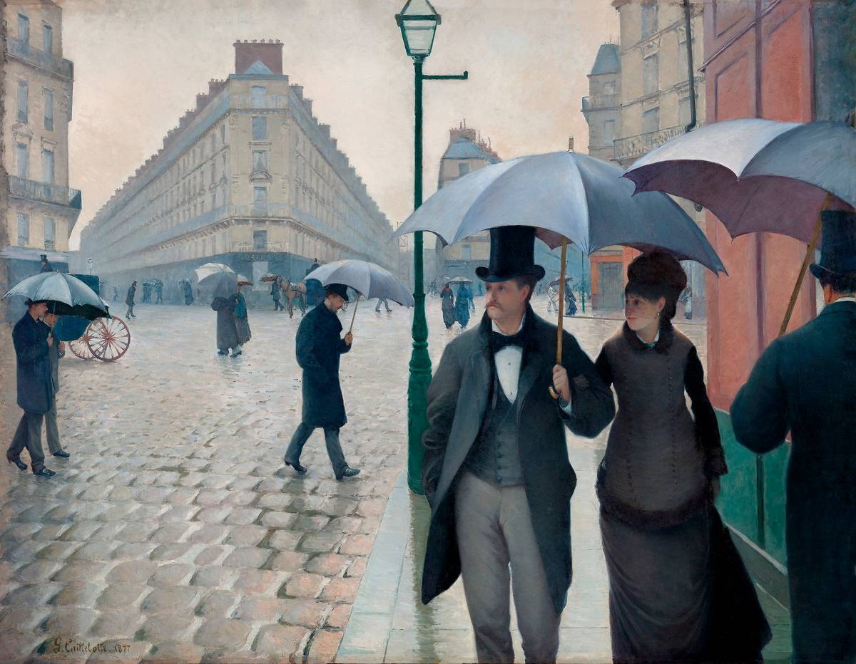 Paris Street Rainy Day (1877) Gustave Caillebotte.