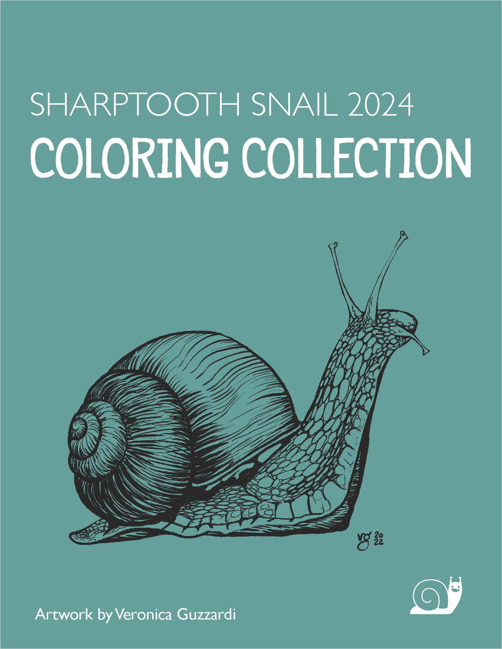 A thumbnail of the Coloring Collection cover, a line drawing of a snail.