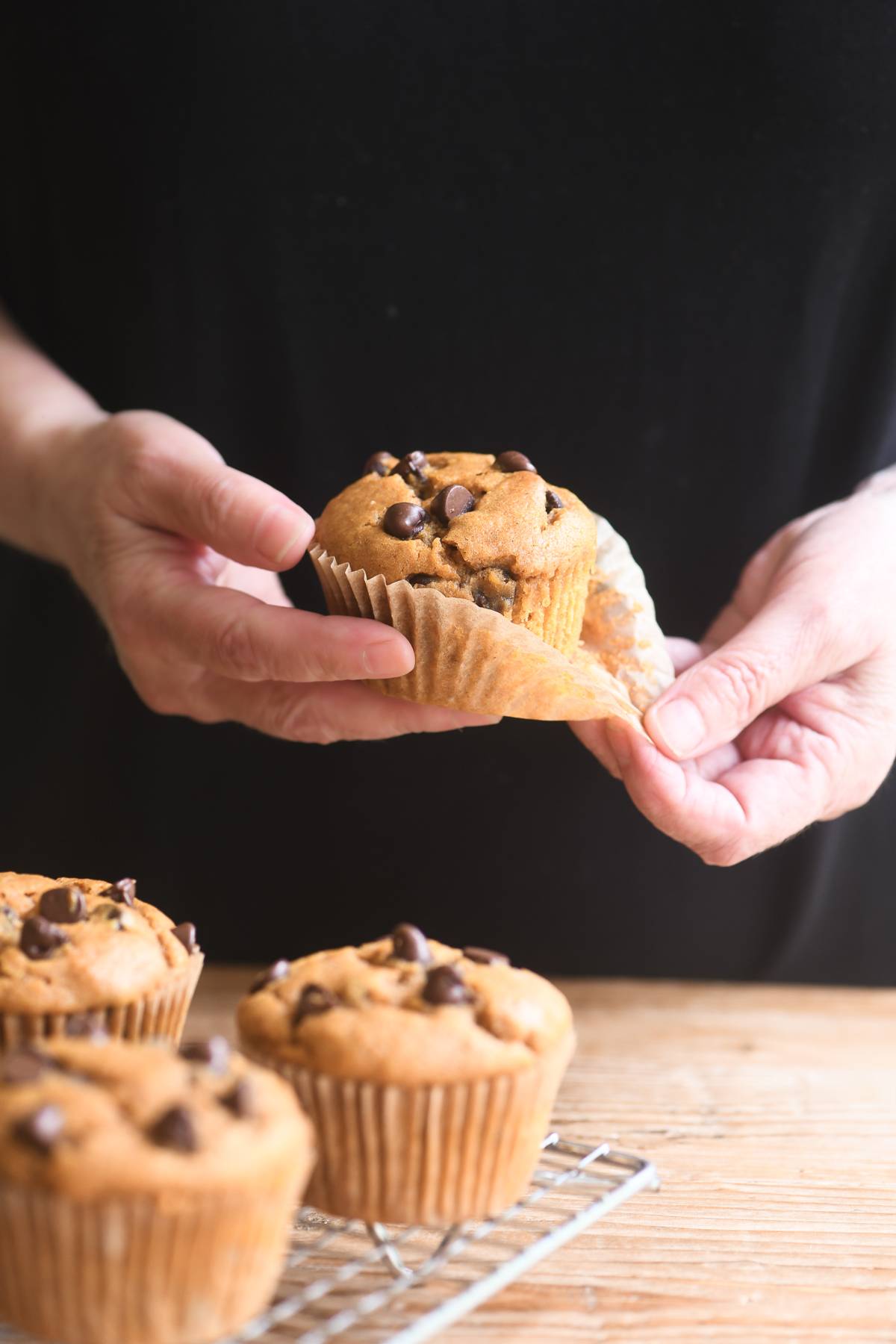 pumpkin chocolate chip muffins