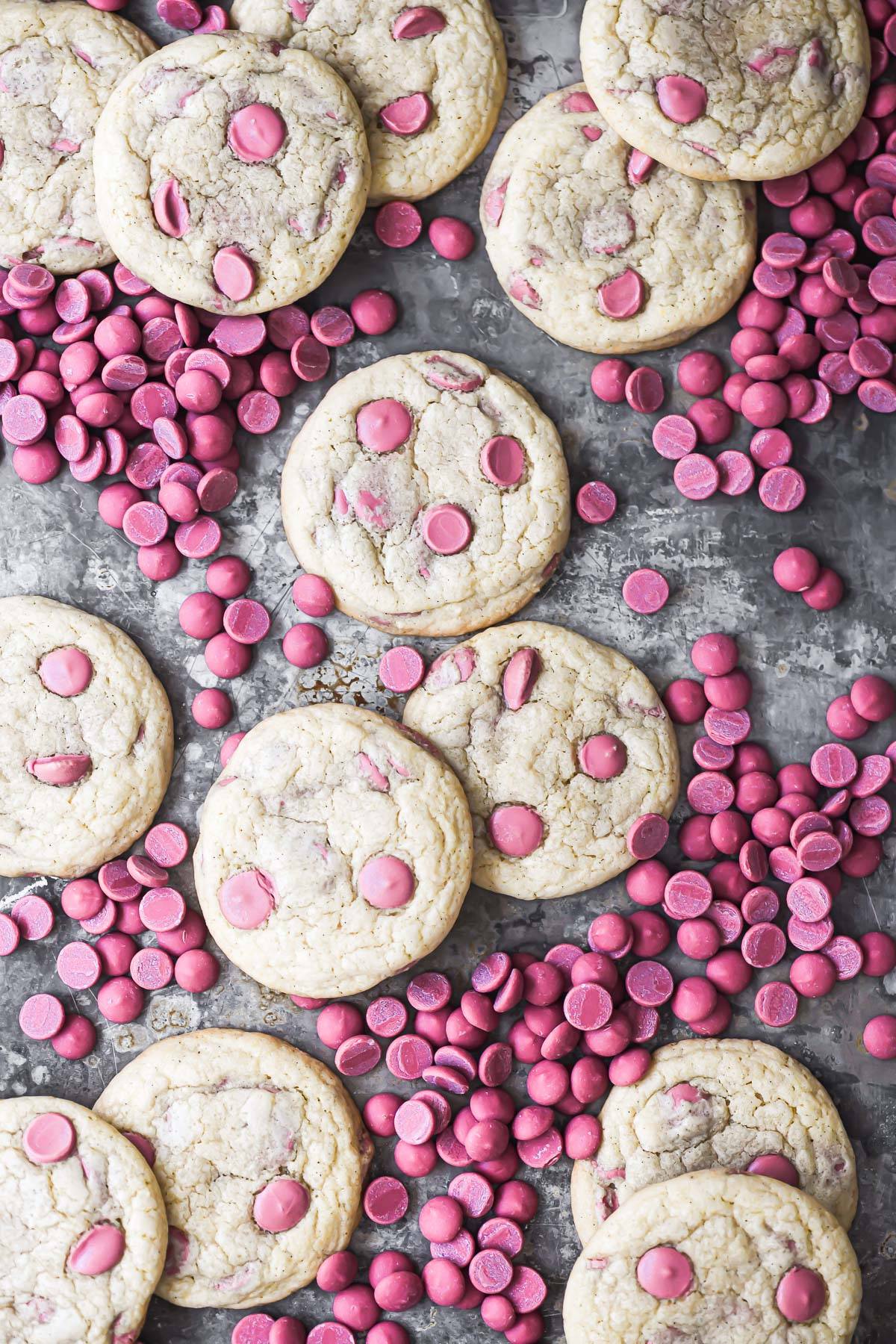 Ruby chocolate chip cookies