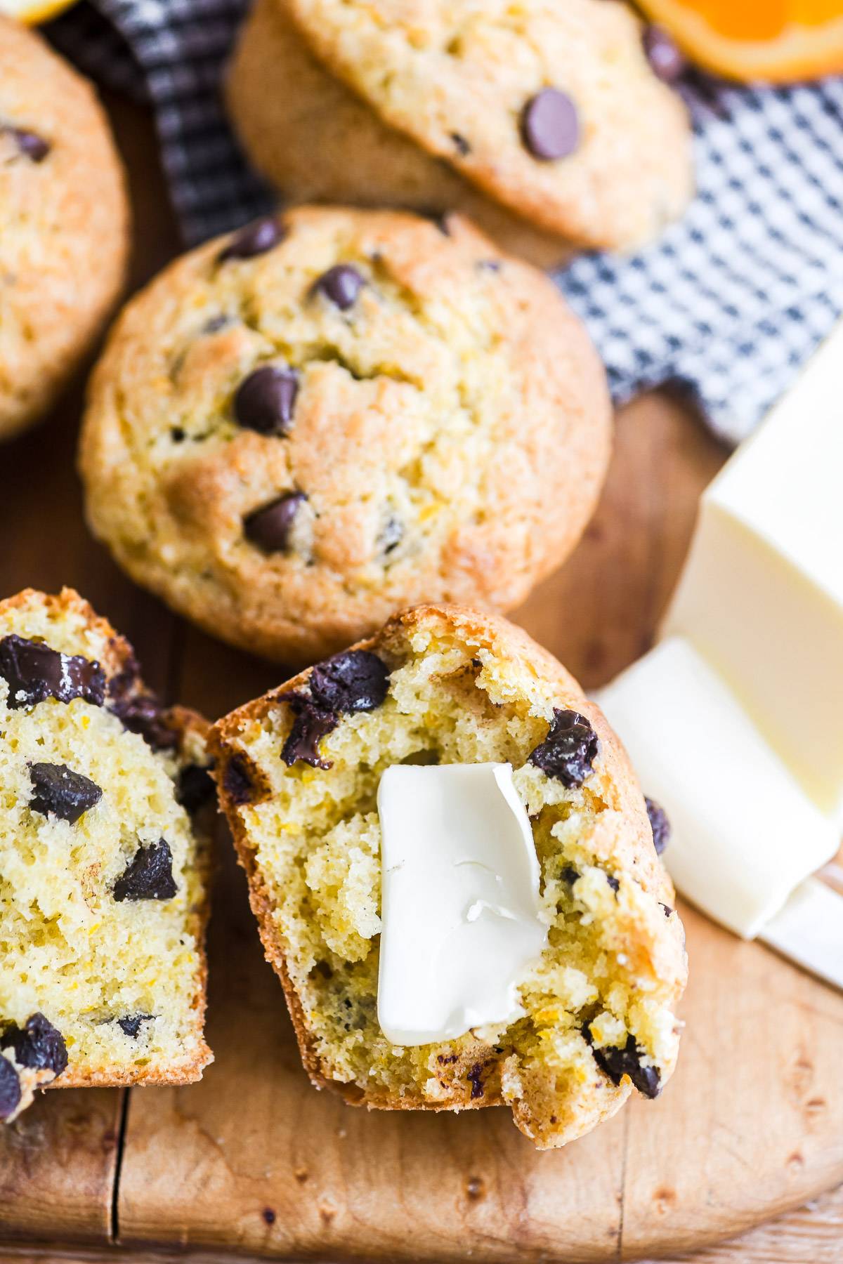 orange chocolate chip muffins