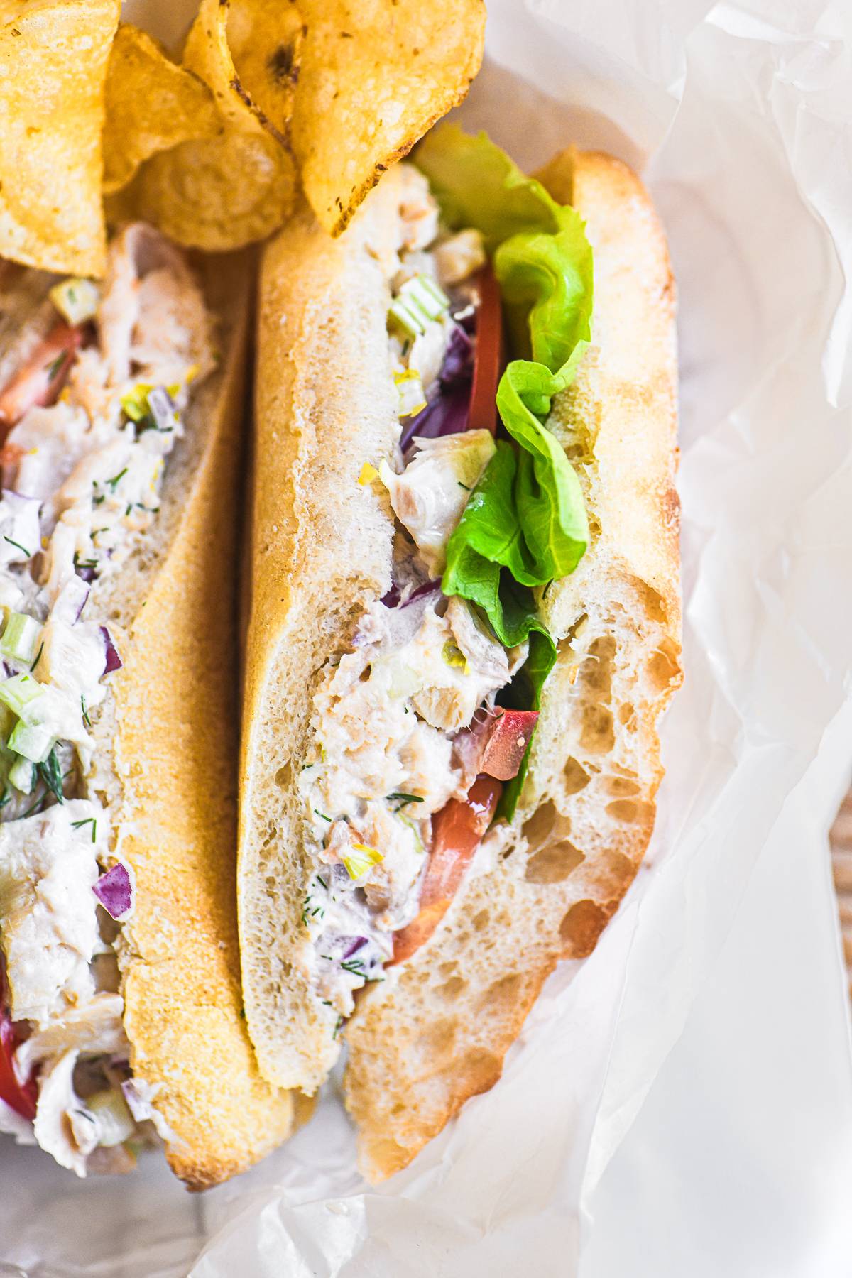 Smoked trout salad sandwich