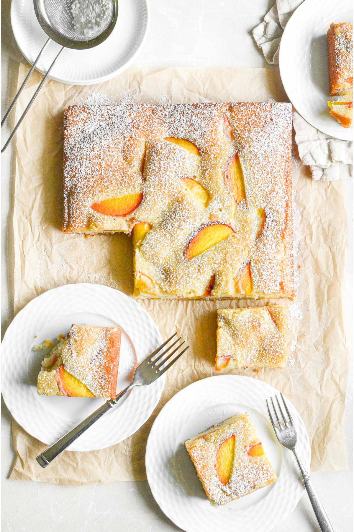 peach almond cake
