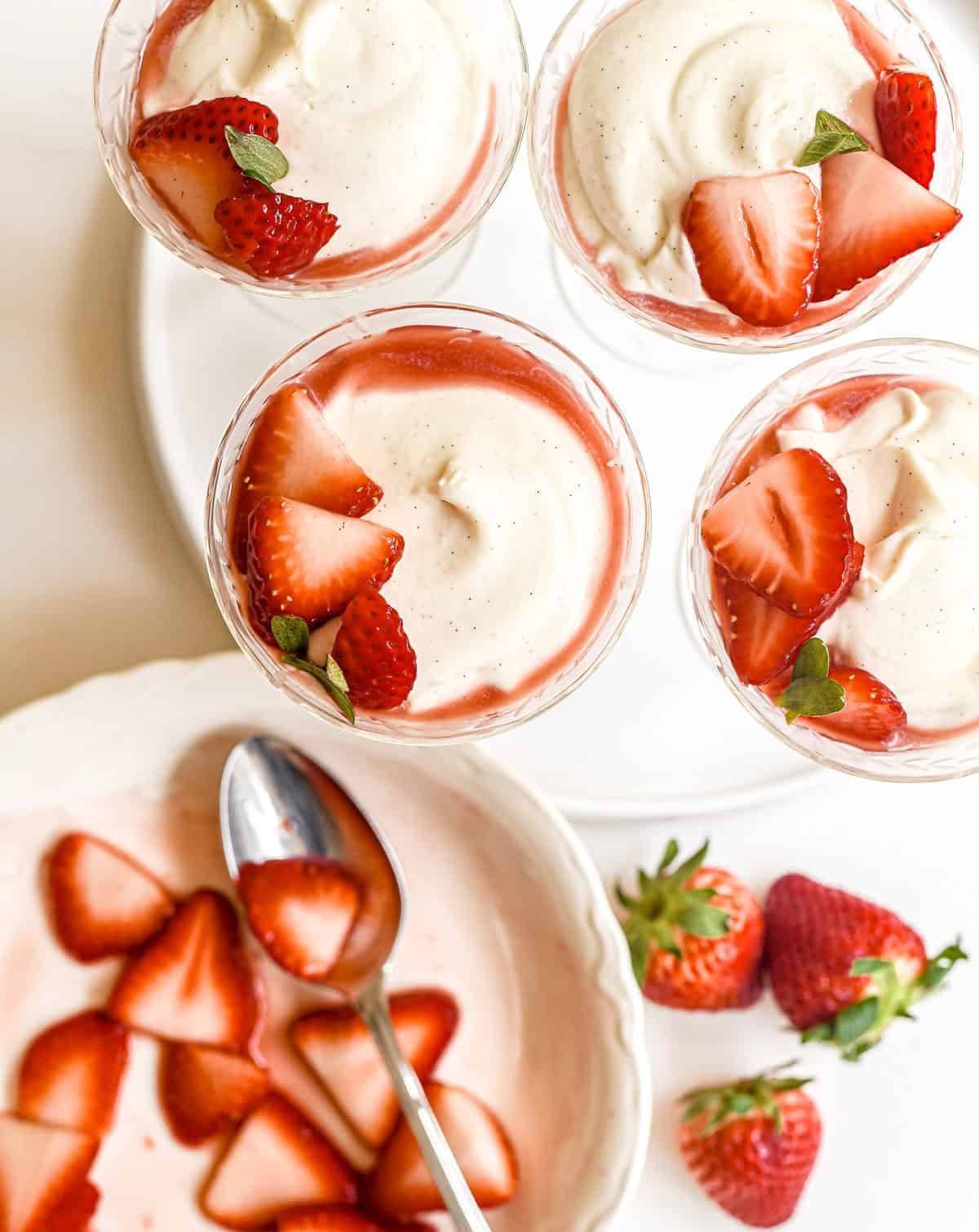 white chocolate mousse