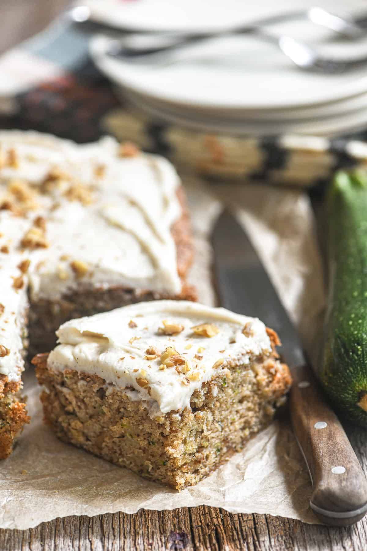 Zucchini snack cake