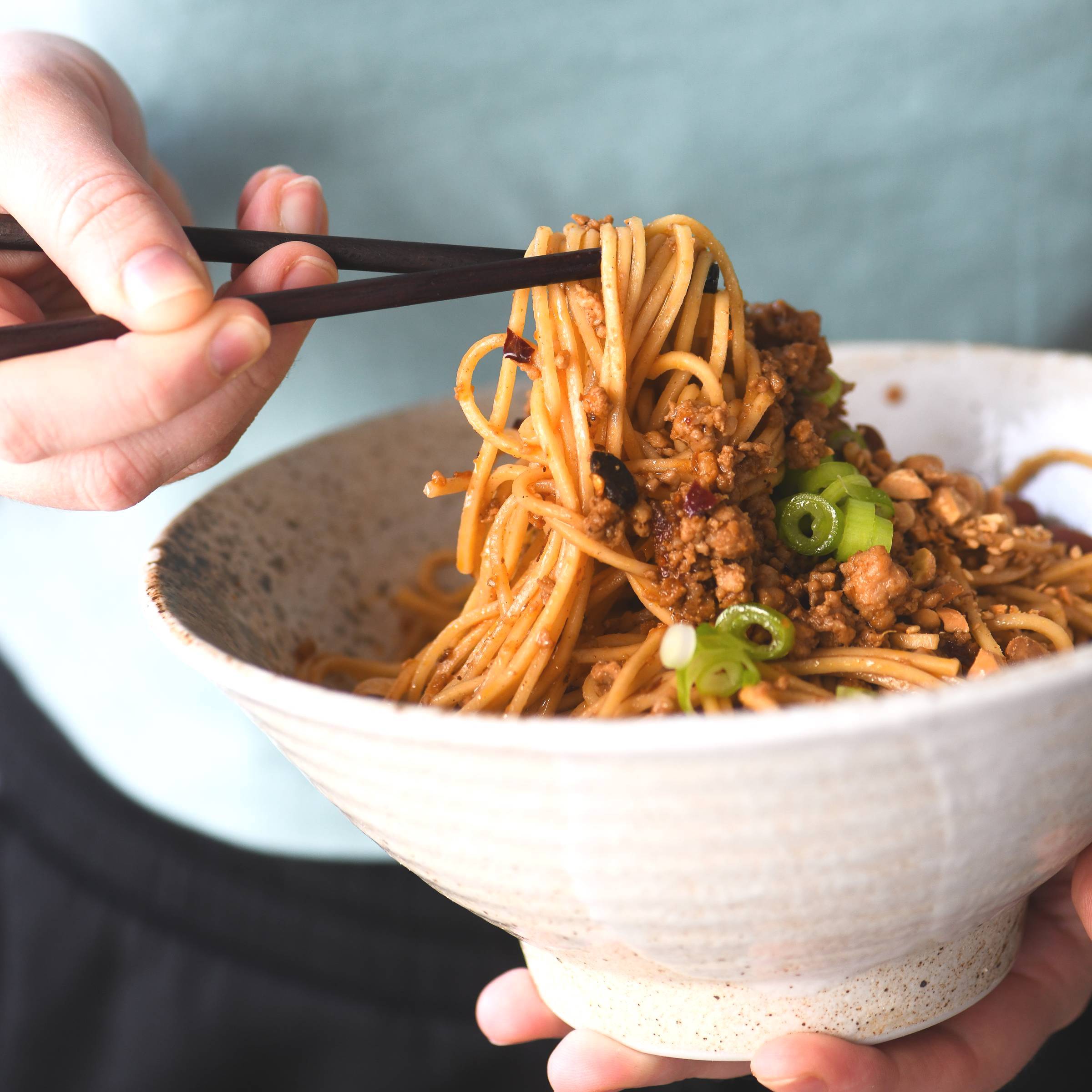 A Chinese-inspired noodle bowl,