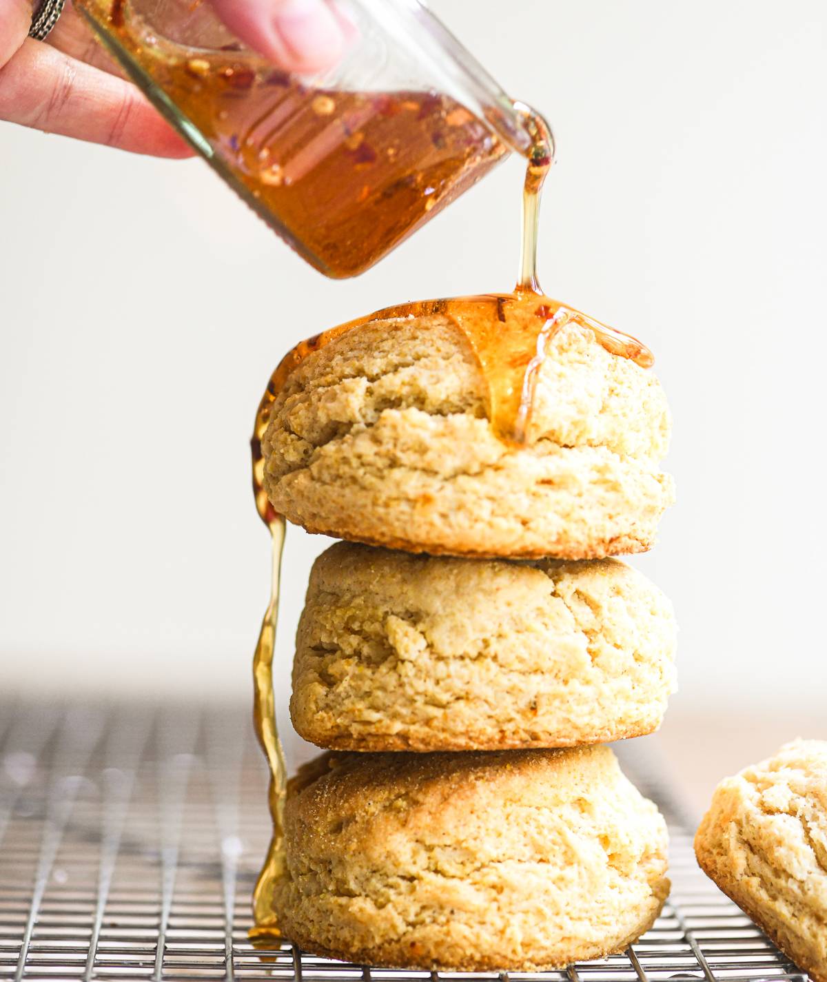 Hot Honey Corn Biscuits