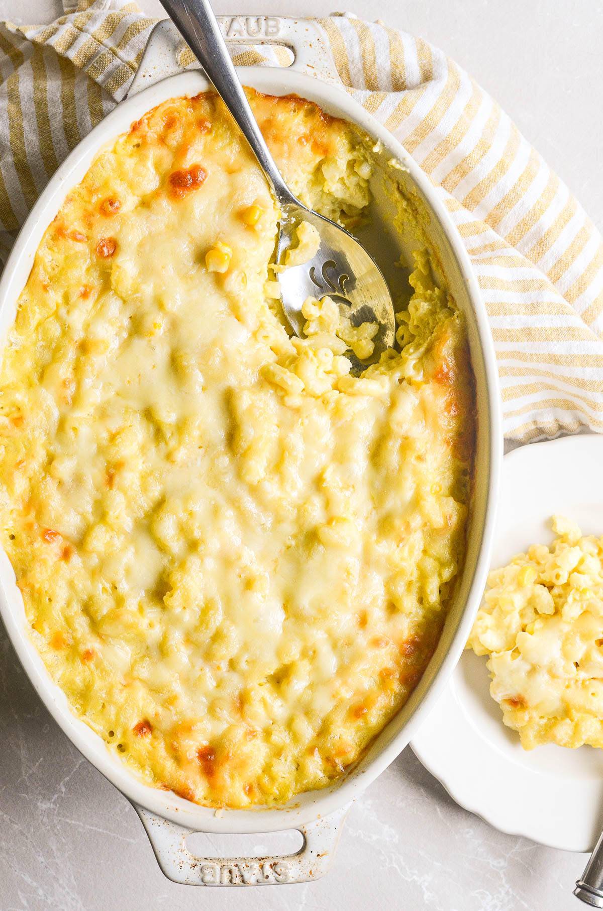 Sweet corn mac and cheese