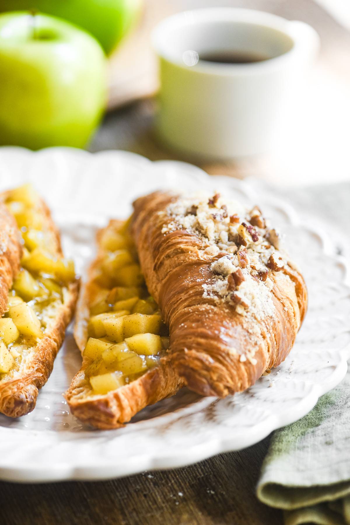 apple pie twice baked croissants