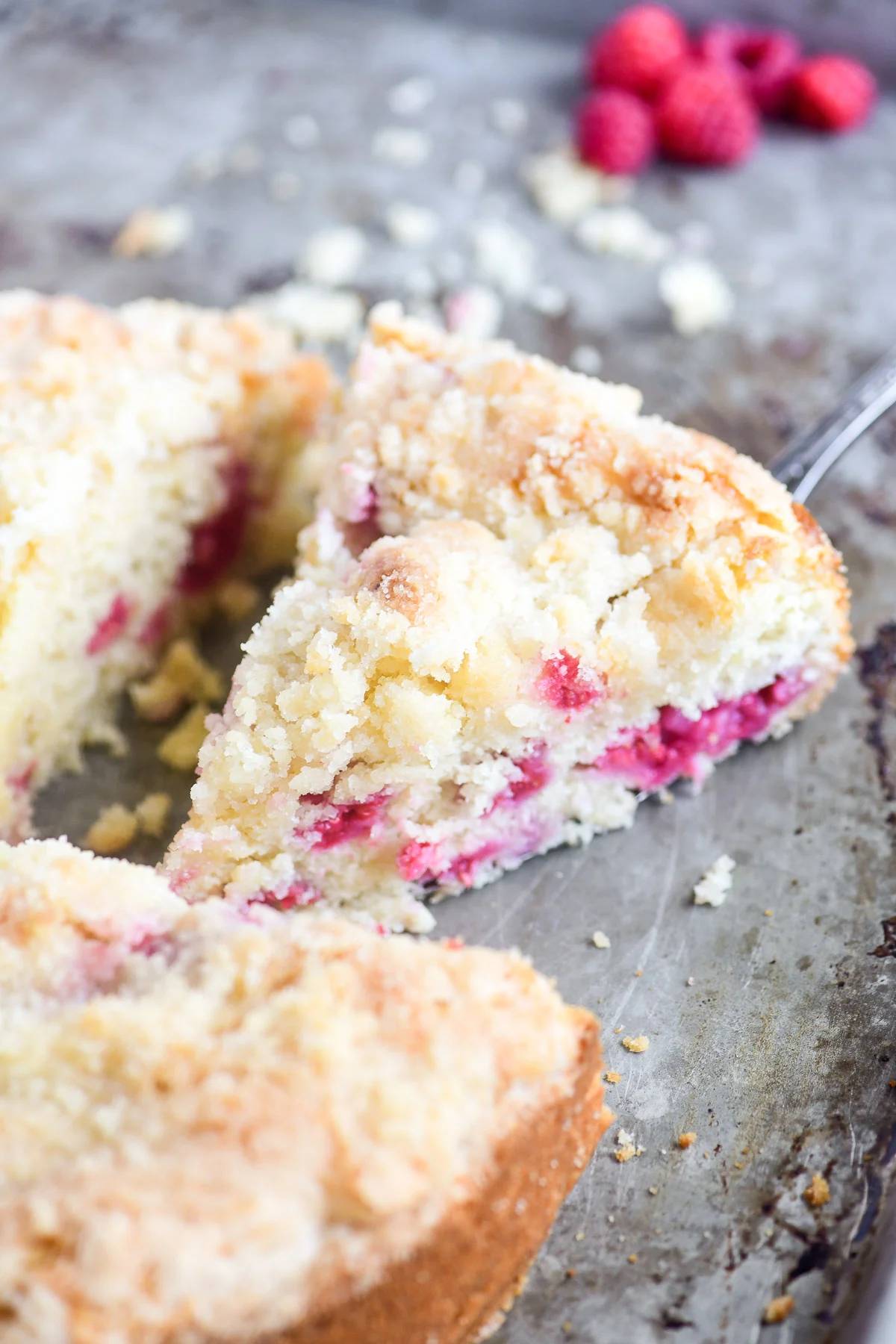 Summer raspberry coffee cake